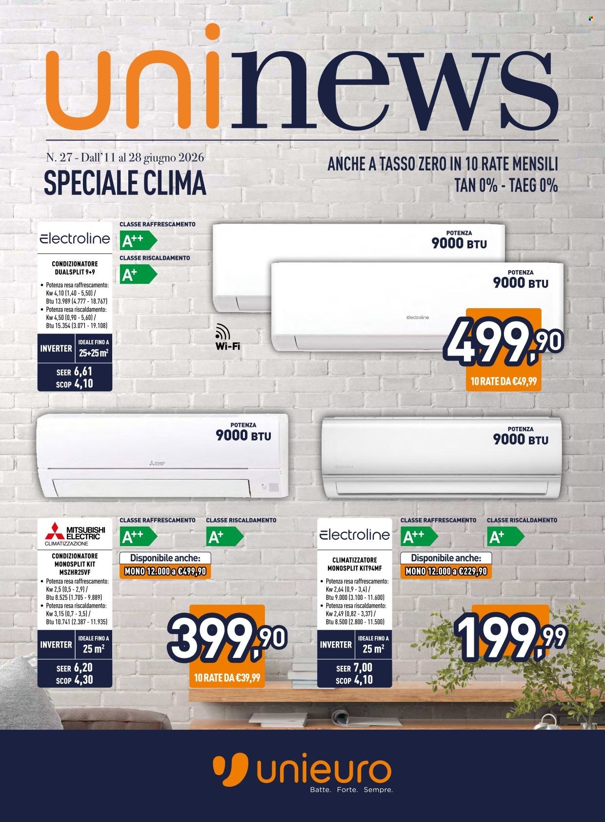 Volantino Unieuro - 11/6/2026 - 28/6/2026. Pagina 1