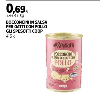 BOCCONCINI IN SALSA PER GATTI CON POLLO GLI SPESOTTI COOP