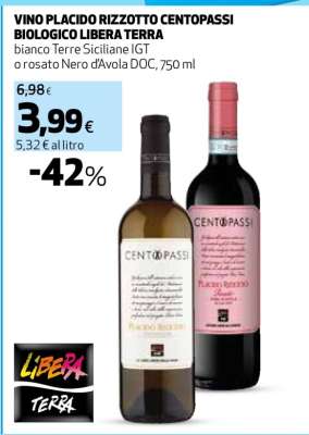 VINO PLACIDO RIZZOTTO CENTOPASSI BIOLOGICO LIBERA TERRA