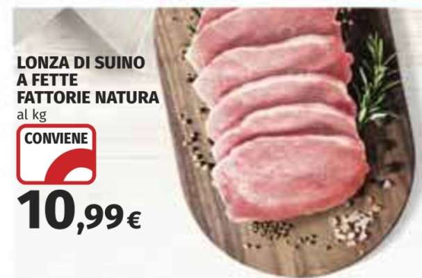 LONZA DI SUINO A FETTE FATTORIE NATURA