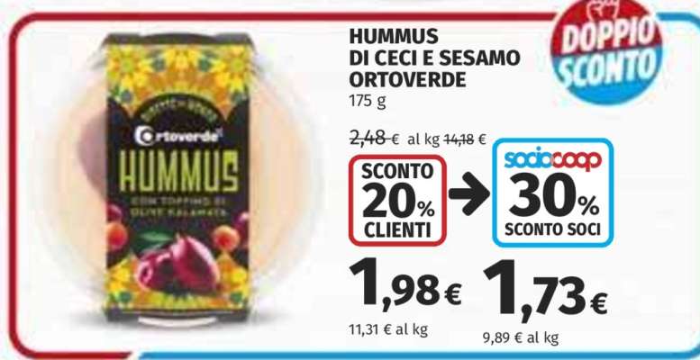 HUMMUS DI CECI E SESAMO ORTOVERDE