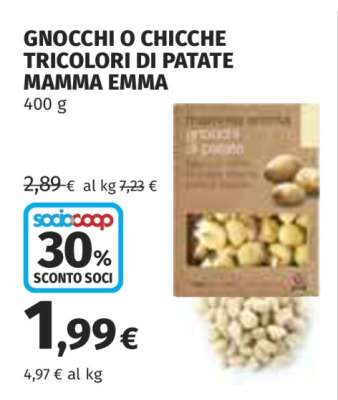 GNOCCHI O CHICCHE TRICOLORI DI PATATE MAMMA EMMA