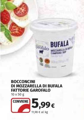 BOCCONCINI DI MOZZARELLA DI BUFALA FATTORIE GAROFALO