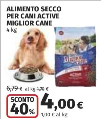 ALIMENTO SECCO PER CANI ACTIVE MIGLIOR CANE
