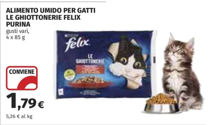 ALIMENTO UMIDO PER GATTI LE GHIOTTONERIE FELIX PURINA