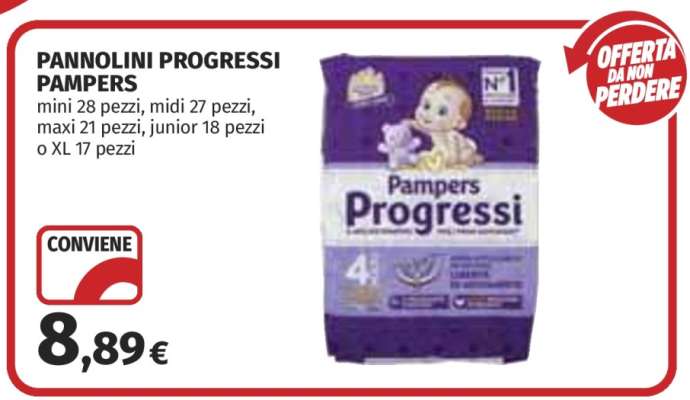 Pannolini Progressi Pampers