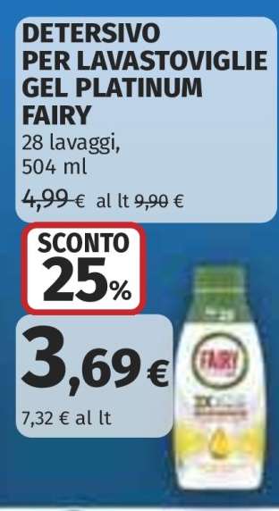 Detersivo per Lavastoviglie Gel Platinum Fairy