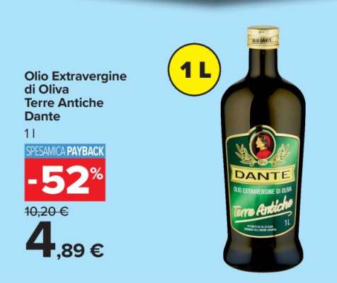 OLIO EXTRAVERGINE DI OLIVA TERRE ANTICHE DANTE