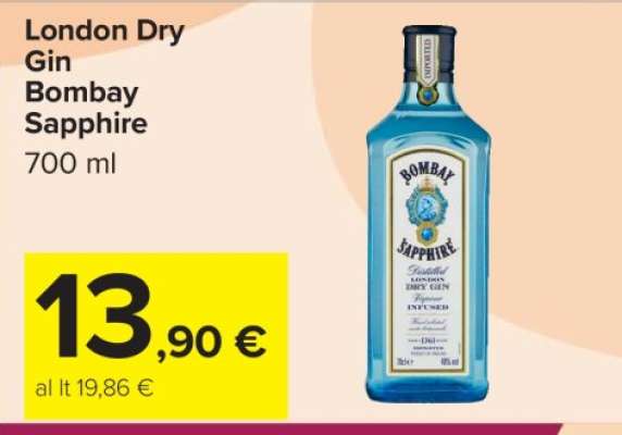 LONDON DRY GIN BOMBAY SAPPHIRE 700 ml