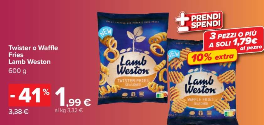 Twister o Waffle Fries Lamb Weston