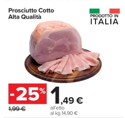 Prosciutto Cotto Alta Qualità