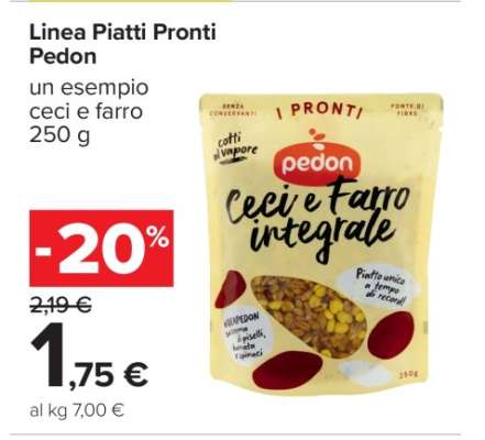 Linea Piatti Pronti Pedon