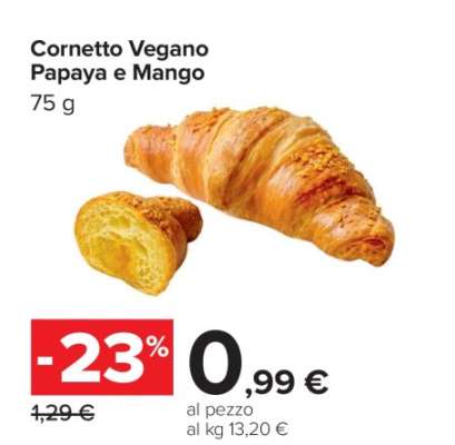 Cornetto Vegano Papaya e Mango