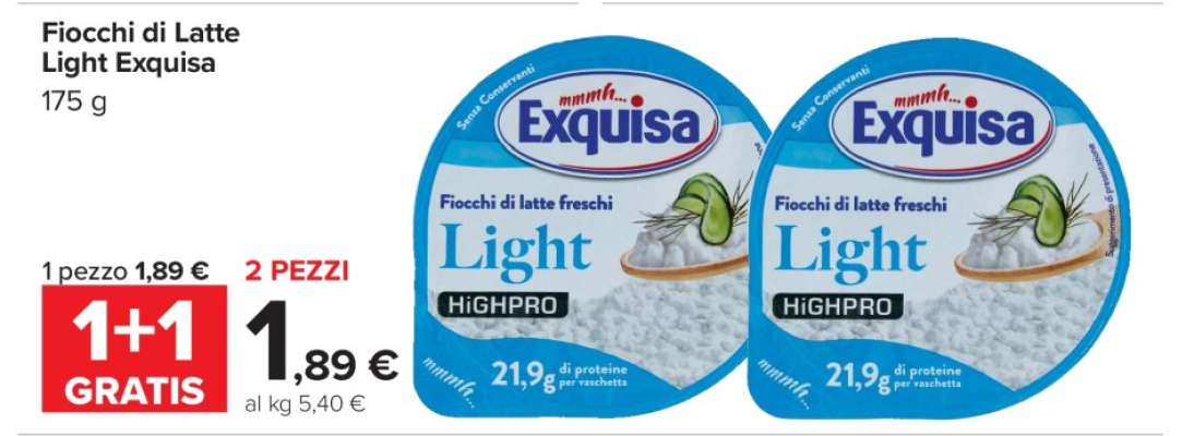 Fiocchi di Latte Light Exquisa