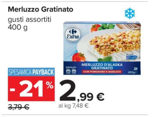 Merluzzo gratinato