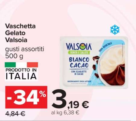 Vaschetta Gelato Valsoia