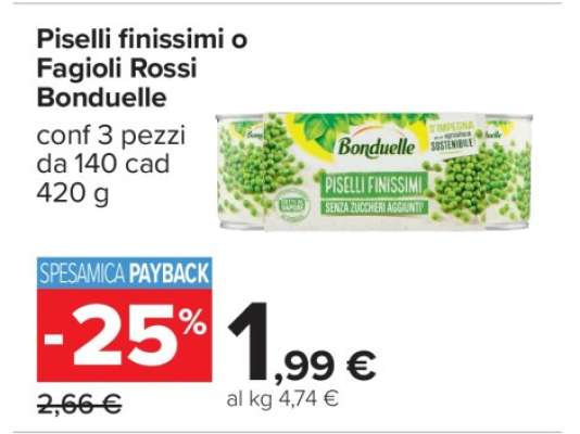 Piselli finissimi o Fagioli Rossi Bonduelle