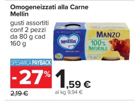OMOGENEIZZATI ALLA CARNE MELLIN