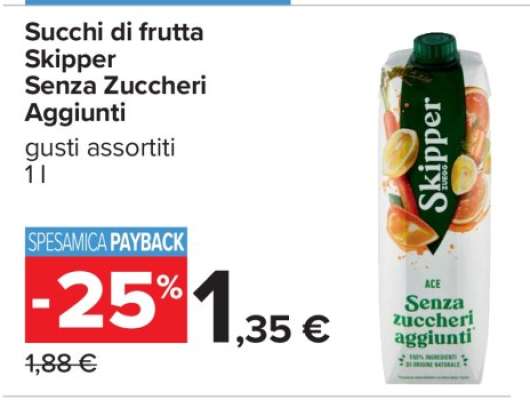 Succhi di Frutta Skipper Senza Zuccheri Aggiunti