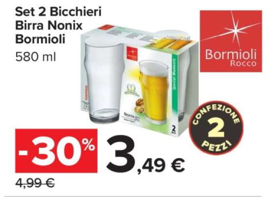 Set 2 Bicchieri Birra Nonix Bormioli