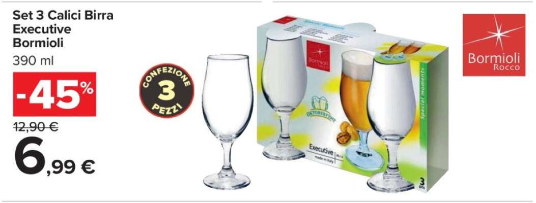 Set 3 Calici Birra Executive Bormioli