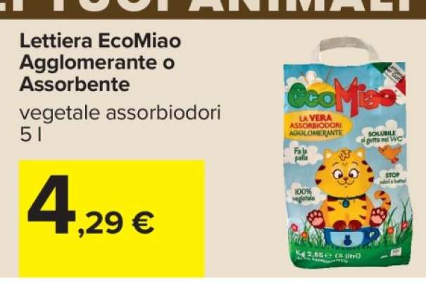 Lettiera EcoMiao Agglomerante o Assorbente