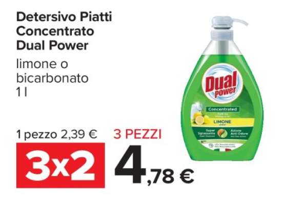 Detersivo Piatti Concentrato Dual Power