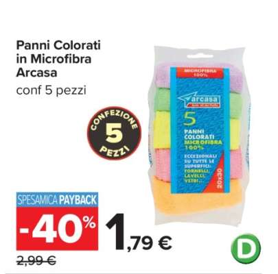 Panni colorati in Microfibra Arcasa