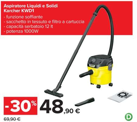 Aspiratore Liquidi e Solidi KARCHER KWD1