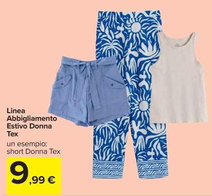 Linea Abbigliamento Estivo Donna Tex