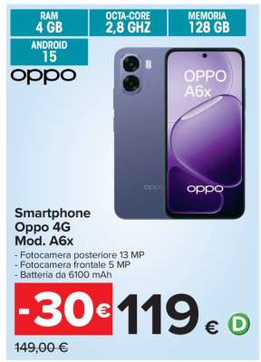 Smartphone Oppo 4G Mod. A6x