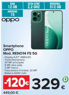 Smartphone OPPO Mod. RENO14 FS 5G