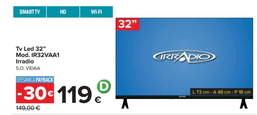 Tv Led 32” Mod. IR32VAA1