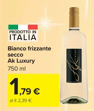 Bianco frizzante secco Ak Luxury