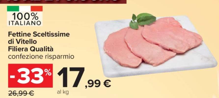 Fettine Sceltissime di Vitello Filiera Qualità