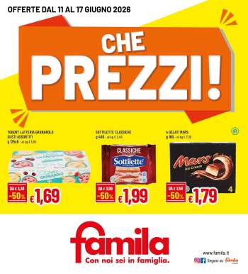 Volantino Famila - 11/6/2026 - 17/6/2026.