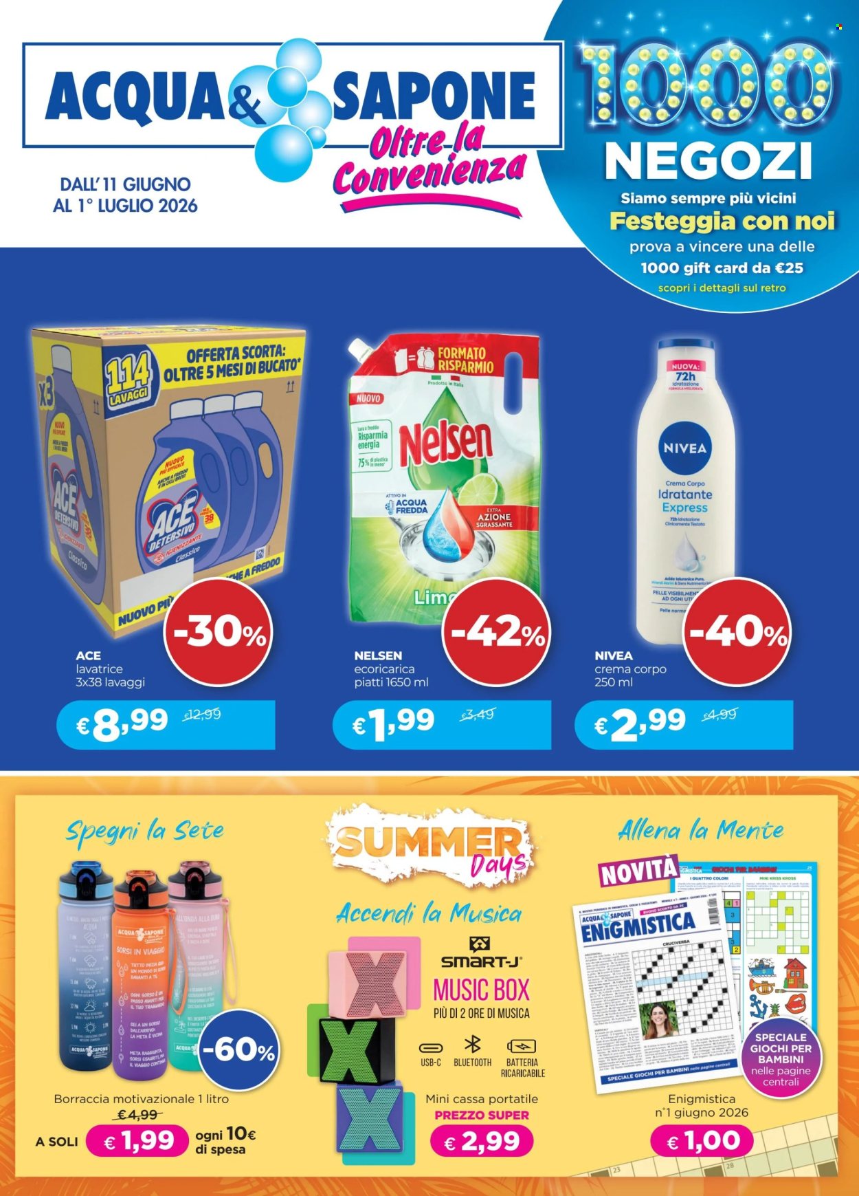 Volantino Acqua & Sapone - 11/6/2026 - 1/7/2026. Pagina 1