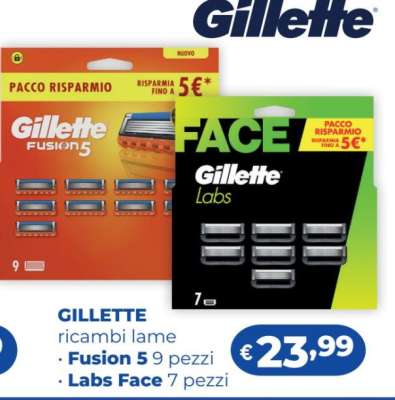 GILLETTE ricambi lame