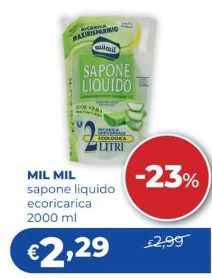 MIL MIL sapone liquido ecoricarica 2000 ml