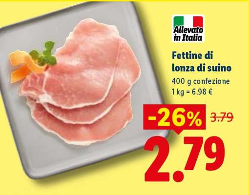 Fettine di lonza di suino
