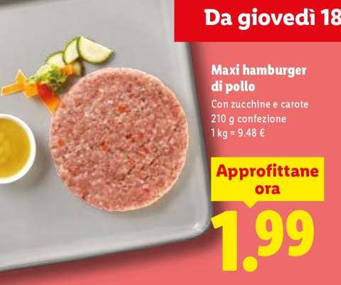 Maxi hamburger di pollo