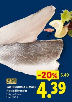 Gastronomia di Mare Filetto di branzino