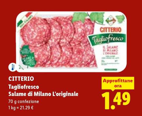 CITTERIO Tagliofresco Salame di Milano L'originale