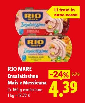 RIO MARE Insalatissime Mais e Messicana