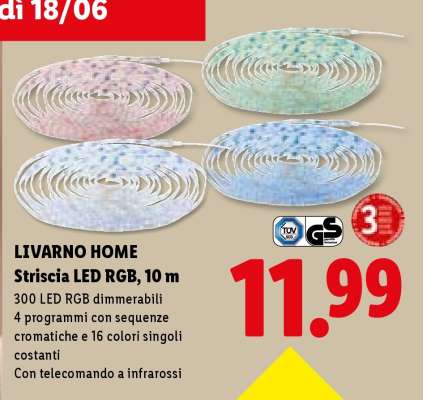 LIVARNO HOME Striscia LED RGB, 10 m