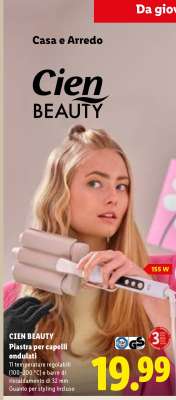 CIEN BEAUTY Piastra per capelli ondulati