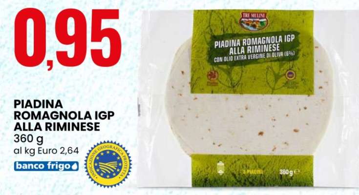 Piadina Romagnola IGP alla Riminese