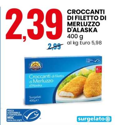 CROCCANTI DI FILETTO DI MERLUZZO D'ALASKA