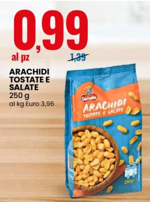 ARACHIDI TOSTATE E SALATE