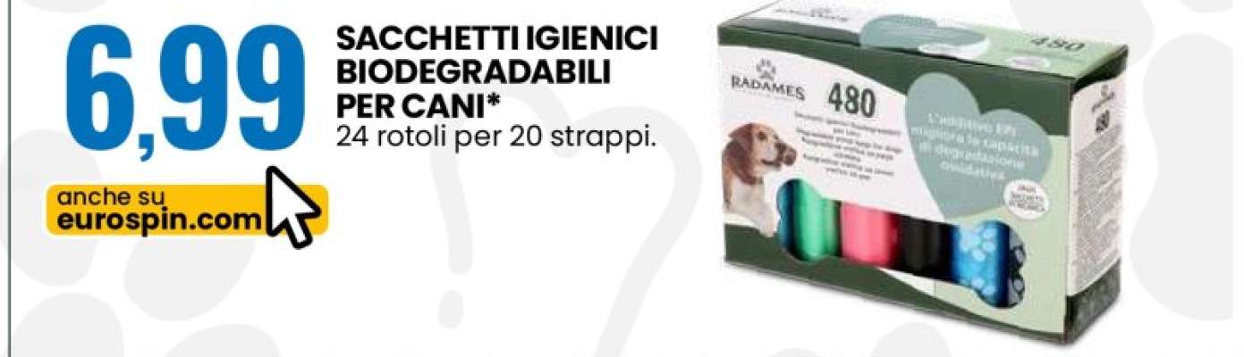 SACCHETTI IGIENICI BIODEGRADABILI PER CANI
